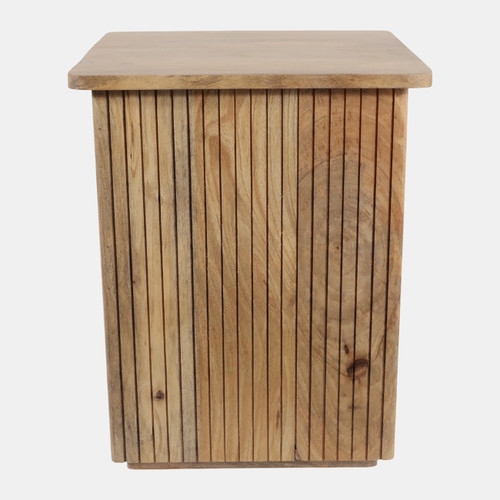 sagebrook home 20" Square Ribbed Accent Table Natural Wishlist Create New