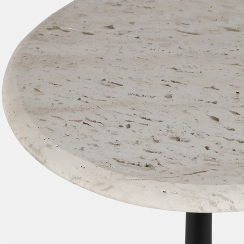 Sagebrook Home 20" Travertine Accent Table Ball Base Wht/blk Wishlist Create New