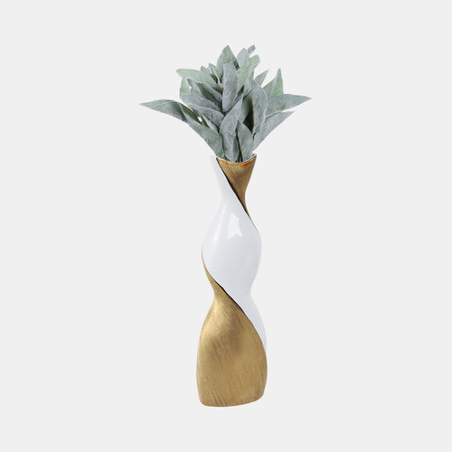 Sagebrook Home 20" Twisted Vase White/gold Wishlist Create New