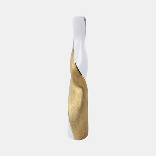 Sagebrook Home 20" Twisted Vase White/gold Wishlist Create New