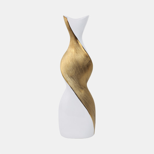 Sagebrook Home 20" Twisted Vase White/gold Wishlist Create New