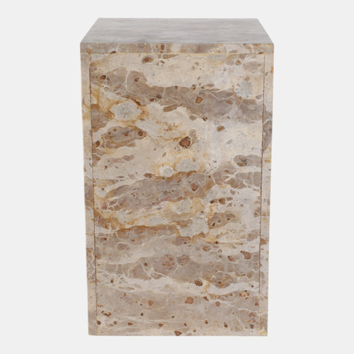 Sagebrook Home 20x12" Marble Pedestal Accent Table Light Leopard Wishlist Create New