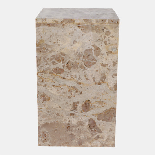 Sagebrook Home 20x12" Marble Pedestal Accent Table Light Leopard Wishlist Create New