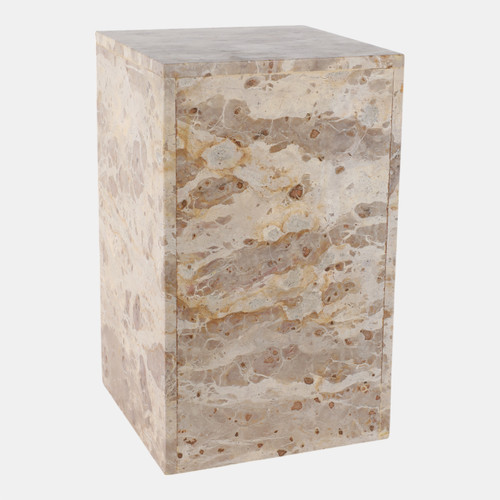 sagebrook home 20x12" Marble Pedestal Accent Table Light Leopard Wishlist Create New