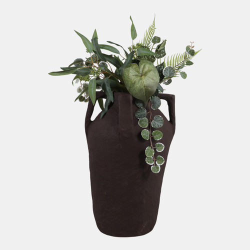 Sagebrook Home 20x12" Paper Mache Handle Vase Dark Brown Wishlist Create New