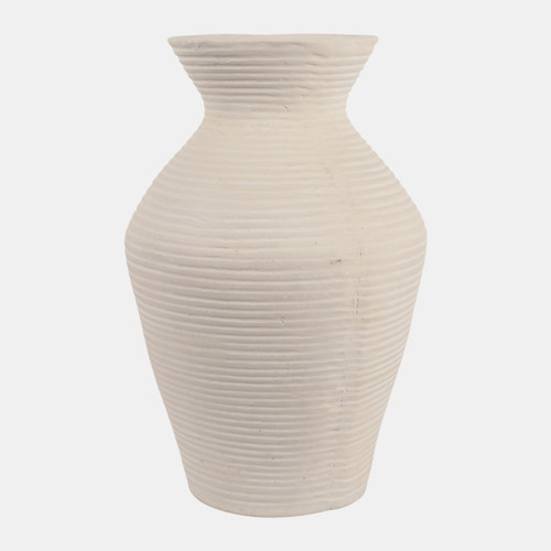 Sagebrook Home 20x13" Paper Mache Ribbed Vase Ivory Wishlist Create New