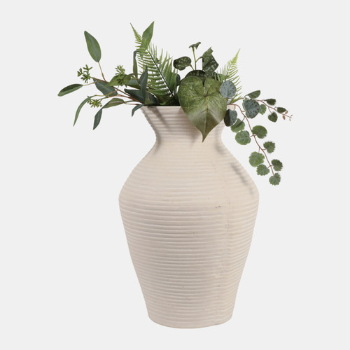 Sagebrook Home 20x13" Paper Mache Ribbed Vase Ivory Wishlist Create New