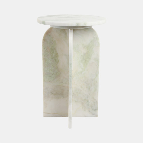 Sagebrook Home 20x13" Round Marble Accent Table Light Green Kd Wishlist Create New