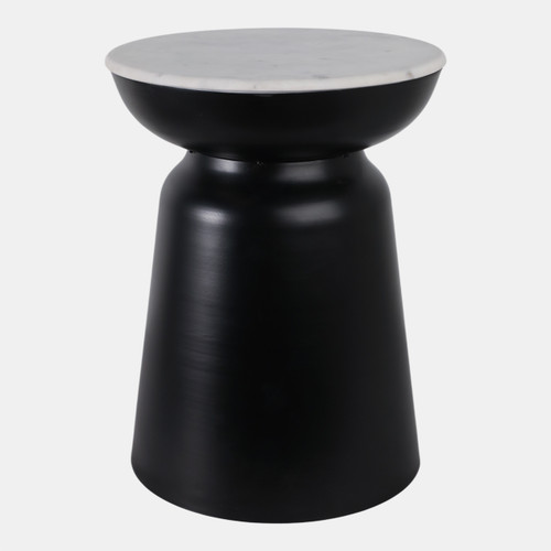Sagebrook Home 20x15" Metal Accent Table Marble Top Black/white Wishlist Create New