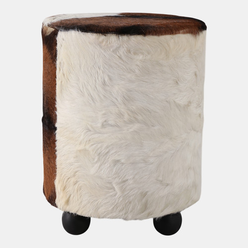 Sagebrook Home 20x16" Hair On Hide Ottoman With Ball Feet Brown Wishlist Create New