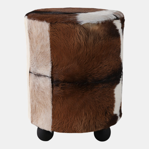 sagebrook home 20x16" Hair On Hide Ottoman With Ball Feet Brown Wishlist Create New