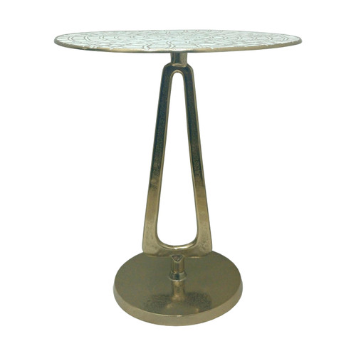 sagebrook home 20x16" Seashell Pattern Top Accent Table White/go Wishlist Create New