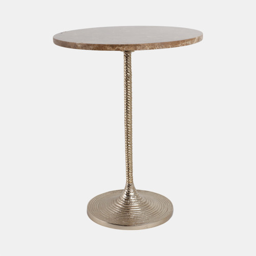 Sagebrook Home 20x16" Twisted Accent Table Marble Top Tan/gold Wishlist Create New