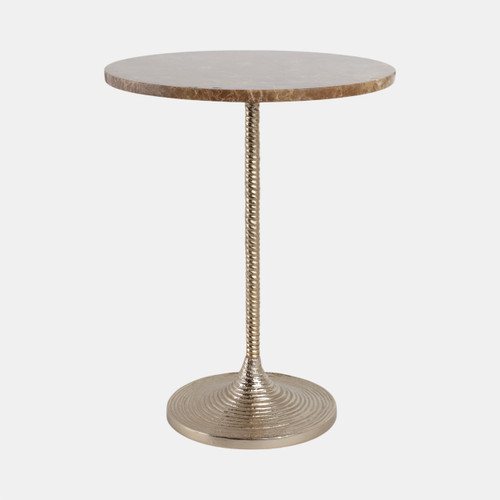 Sagebrook Home 20x16" Twisted Accent Table Marble Top Tan/gold Wishlist Create New