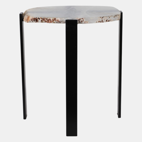 sagebrook home 20x18" Raw Edge Agate Accent Table White/black Wishlist Create New