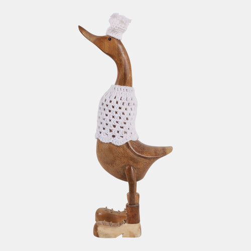 Sagebrook Home 20x6" Teakwood Winter Duck Natural/white Wishlist Create New
