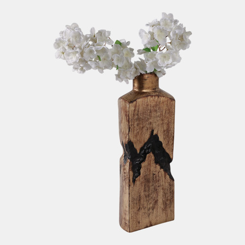 Sagebrook Home 20x7" Carved Middle Metal Vase Gold/ Brown Wishlist Create New