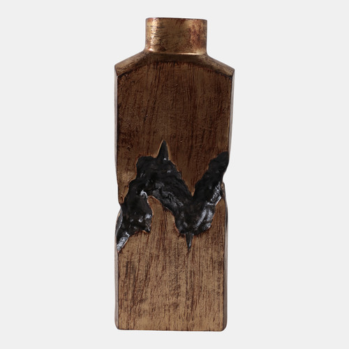 Sagebrook Home 20x7" Carved Middle Metal Vase Gold/ Brown Wishlist Create New