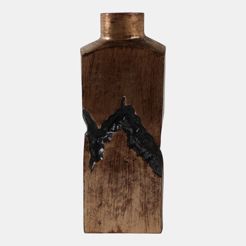 sagebrook home 20x7" Carved Middle Metal Vase Gold/ Brown Wishlist Create New