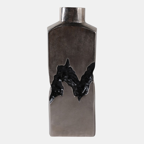 sagebrook home 20x7" Carved Middle Metal Vase Silver/ Black Wishlist Create New