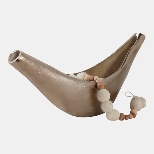 Sagebrook Home 20x8" V-shaped Metal Bowl Gold/tan Wishlist Create New