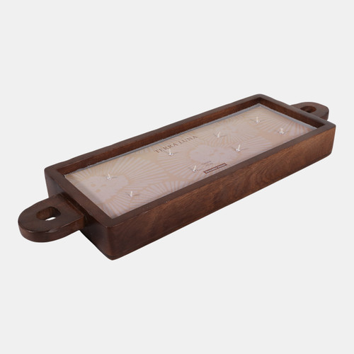 Sagebrook Home 21" 42 Oz Vanilla Candle W/ Handles Walnut Wishlist Create New