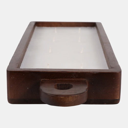 Sagebrook Home 21" 42 Oz Vanilla Candle W/ Handles Walnut Wishlist Create New