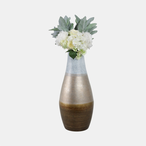 Sagebrook Home 21"gold Ombre Metal Hourglss Vase Wht/gld Wishlist Create New