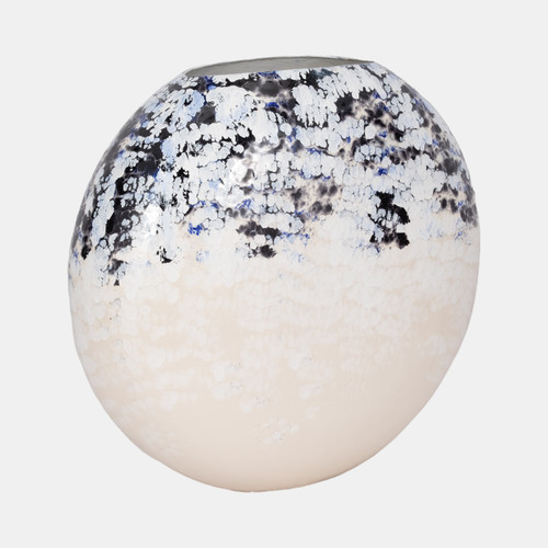 Sagebrook Home 21" Round Metal Vase Arctic Finish White/blue Wishlist Create New