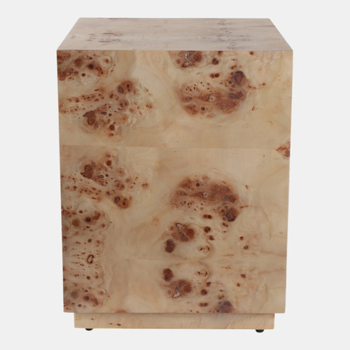 Sagebrook Home 21x16" Burl Wood Block Accent Table Tan Wishlist Create New
