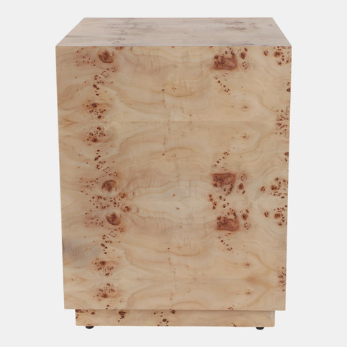 Sagebrook Home 21x16" Burl Wood Block Accent Table Tan Wishlist Create New