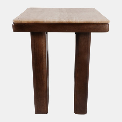 Sagebrook Home 21x16" Rounded Edge Square Accent Table Tan/br Kd Wishlist Create New