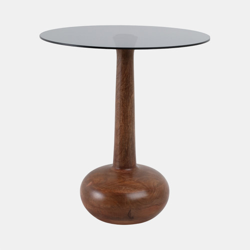 Sagebrook Home 21x18" Smoke Glass Top Teardrop Accent Table Brow Wishlist Create New