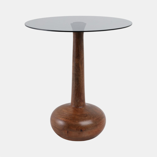 Sagebrook Home 21x18" Smoke Glass Top Teardrop Accent Table Brow Wishlist Create New