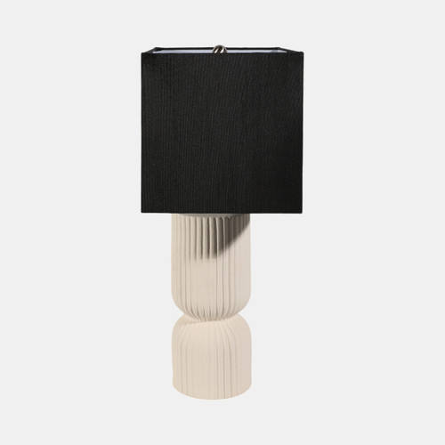 Sagebrook Home 22" Fluted Cylinder Table Lamp White/black Wishlist Create New