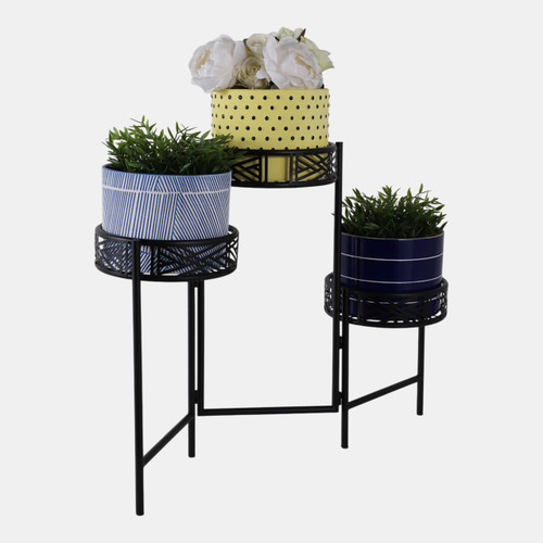 Sagebrook Home 22" Folding 3-tier Geo Plant Stand Black Wishlist Create New