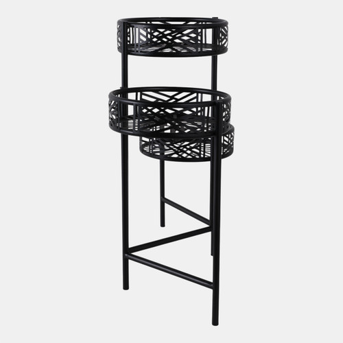 Sagebrook Home 22" Folding 3-tier Geo Plant Stand Black Wishlist Create New