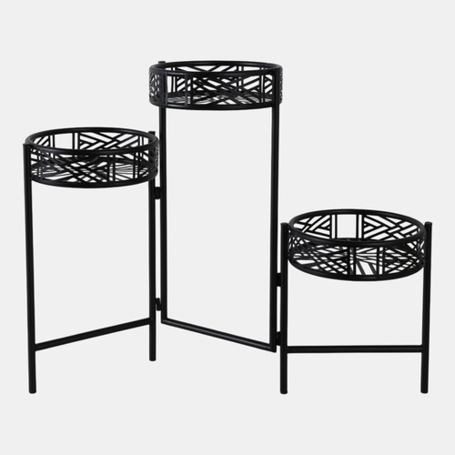 sagebrook home 22" Folding 3-tier Geo Plant Stand Black Wishlist Create New