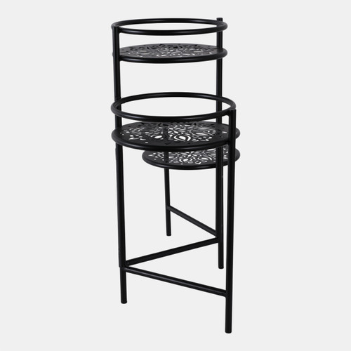 Sagebrook Home 22" Folding 3-tier Mandala Plant Stand Black Wishlist Create New