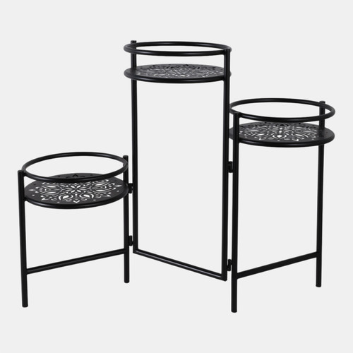 Sagebrook Home 22" Folding 3-tier Mandala Plant Stand Black Wishlist Create New