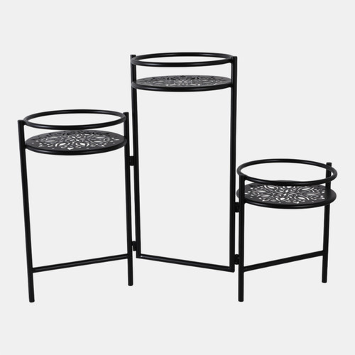 sagebrook home 22" Folding 3-tier Mandala Plant Stand Black Wishlist Create New