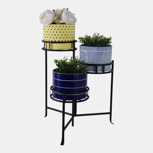 Sagebrook Home 22" Folding 3-tier Plant Stand Black Wishlist Create New