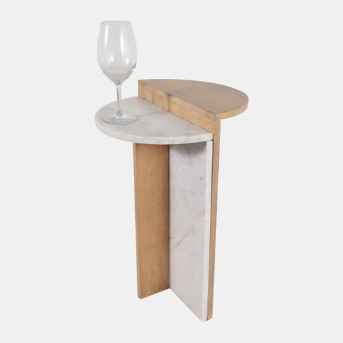 Sagebrook Home 22x15" Wood & Marble Combo Accent Table White/nat Wishlist Create New
