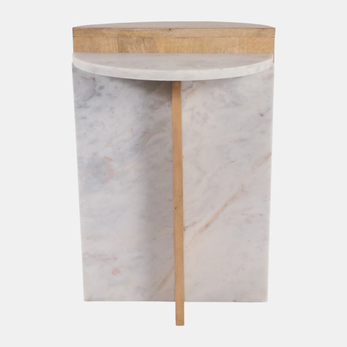 Sagebrook Home 22x15" Wood & Marble Combo Accent Table White/nat Wishlist Create New