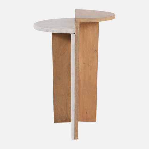 sagebrook home 22x15" Wood & Marble Combo Accent Table White/nat Wishlist Create New