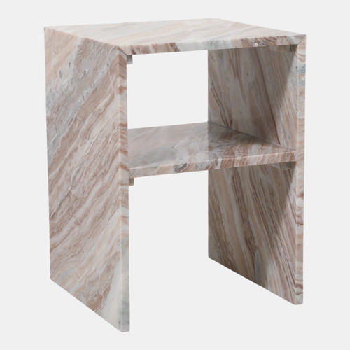 Sagebrook Home 22x16" Marble Side Table W/ Shelf Brown/ivory Wishlist Create New