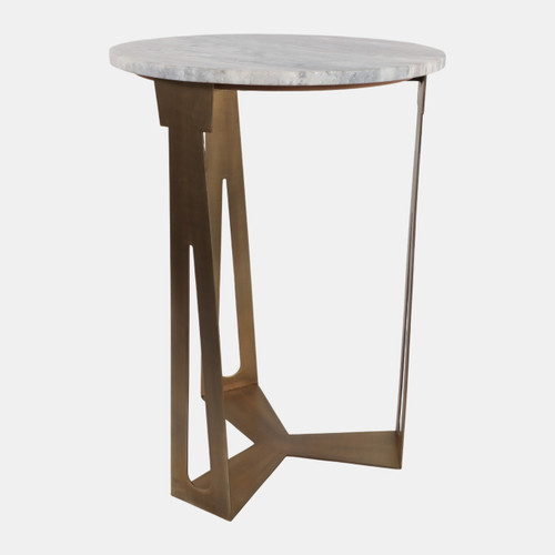 Sagebrook Home 22x16" Modern Marble & Metal Accent Table Ivory/g Wishlist Create New