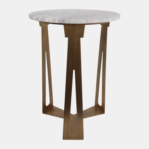 sagebrook home 22x16" Modern Marble & Metal Accent Table Ivory/g Wishlist Create New