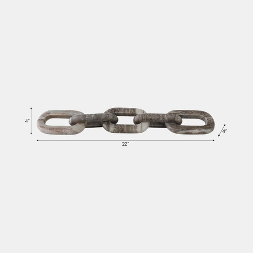 Sagebrook Home 22x4" 5-link Marble Chain Grey Wishlist Create New