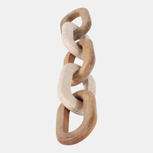 Sagebrook Home 22x4" Travertine & Wood 5-link Chain Tan Wishlist Create New